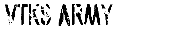 VTKS Army font preview